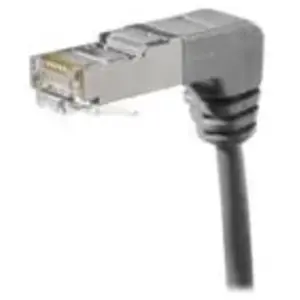 Comparateur de prix : DEXLAN Cordon Patch RJ45 FTP CAT5e Coudé bas Gris - 2 M
