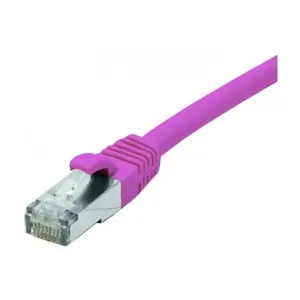 Comparateur de prix : Dexlan CONNECT 0.50 m en cuivre RJ45 Cat. 6 F/UTP LSZH Snagless Patch Cord   Rose