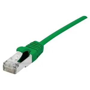 Dexlan Cordon Patch Blindé Rj45 Fin Vert 5m Cat 6a S/ftp Lsoh Sng pas cher