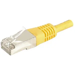 Comparateur de prix : Connect Câble Réseau - DEXLAN - Cordon RJ45 F/UTP CAT 6a Jaune - 1,00m 859563