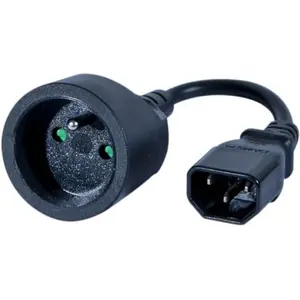 Comparateur de prix : Adaptateur secteur IEC C14 mâle / connecteur type CEE7/5 femelle - 20 cm