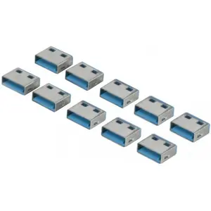 Lot de 10 bouchon-cadenas USB type A Codage bleu pas cher