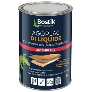 Colle néoprène Agoplac DI liquide boîte 1L - BOSTIK - 30604787 pas cher