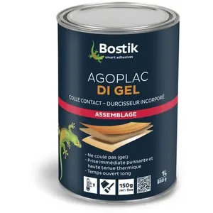 Bostik Colle contact Agoplac DI gel - prise immédiate - 1 litre BOSTIK pas cher