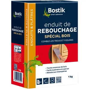 Comparateur de prix : BOSTIK - Enduit rebouchage bois poudre 1kg