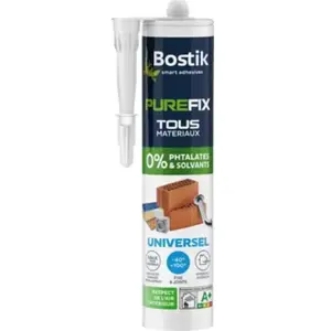 Bostik Mastic fixation Purefix Universel - blanc - 290 mL pas cher