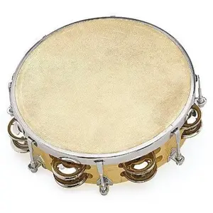 Fuzeau Tambourin Peau Naturelle 20 cm + Cymbalettes