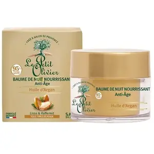 Le Petit Olivier - Baume de Nuit Nourrissant Anti-Âge - Huile d'Argan 50ml pas cher