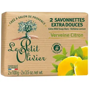 Comparateur de prix : Le Petit Olivier Savonnettes Extra Douce Verveine Citron Lot de 2 x 10...
