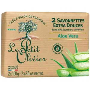Le Petit Olivier - 2 Savonnettes Extra Douces - Aloe Vera 2 x 100g pas cher
