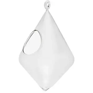 Sia Deco Vase à suspendre en verre transparent H20