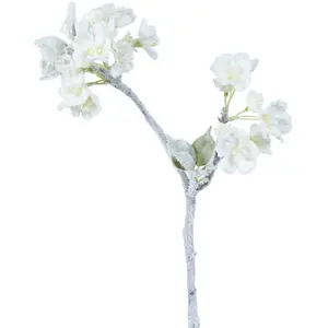 SIA DECO Tige de Cerisier des Neiges - Blanc pas cher