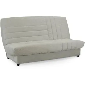 Comparateur de prix : GRUHIER Clic-clac - BEIJA - 3 places - Velours côtelé beige - 130 x 190 x13 cm