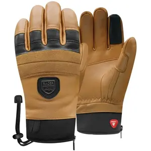 Racer - 90 Leather 3 - Gants ski homme Black Brown - L / 9 pas cher