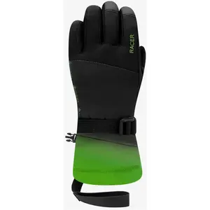 Racer Giga 6 - Gants ski enfant Black / Green 6 ans pas cher
