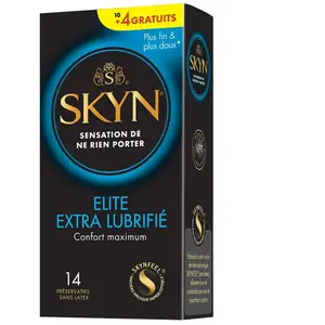 No Name Préservatifs Skyn Elite Extra Lubrifié Boîte de 10 + 4 Gratuits pas cher