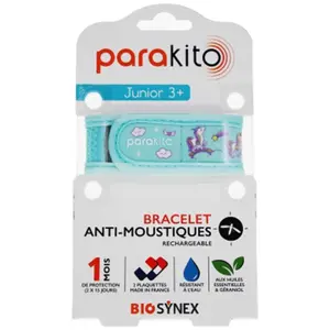 Comparateur de prix : Biosynex Parakito Junior 3+ bracelet anti-moustiques rechargeable Licornes