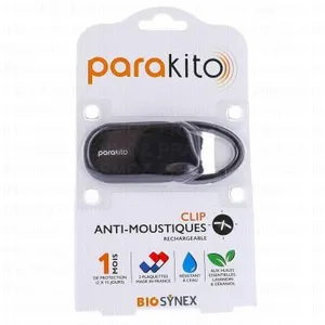 PARAKITO Clip Anti-Moustiques Rechargeable noirVendu pardocmorris