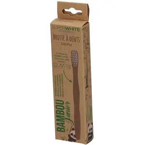 Superwhite Brosse à dents bambou junior Multicolore 858922 pas cher