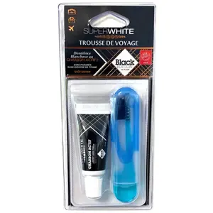 Superwhite Trousse de Voyage Dentifrice/Brosse à Dents Black Edition 60 g pas cher