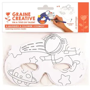 Comparateur de prix : GRAINE CREATIVE masques a decorer carton theme cosmo