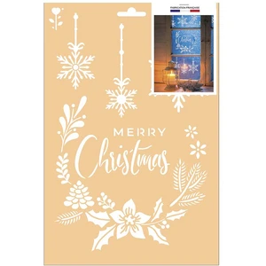 Graine Creative Pochoir A4 Couronne Merry Christmas