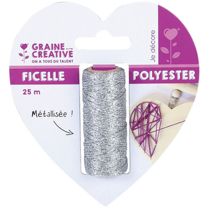Comparateur de prix : Graine Creative Ficelle métallisée argent - 25 m