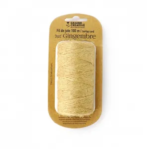Graines Creatives Bobine de fil de jute - Naturel - 100 m x 2 mm