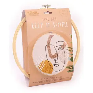 GRAINE CREATIVE Kit DIY Punch Needle - Broderie Line Art - Blanc - Ø 25 cmVendu paramazon