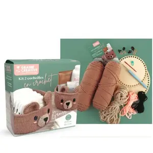 Graine Creative Kit 2 corbeilles oursons en crochet