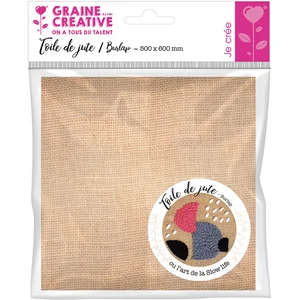 Comparateur de prix : Graine Créative Toile de jute - Marron - 50 x 60 cm - Rectangulaire - Classique - Intemporel