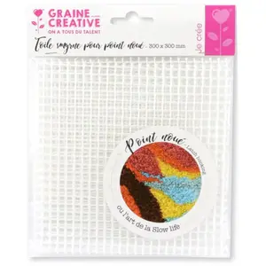 Comparateur de prix : Toile Smyrne Pour Point Noué 30 x 30 cm - Graine créative Blanc