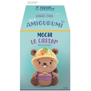 Comparateur de prix : Kit Crochet Amigurumi - Graine Créative - Mochi le Castor - 13 cm - Création facile - Amigurumi mignon