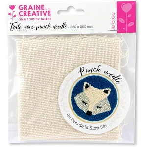 Comparateur de prix : Toile à Punch Needle - Graine Créative - Ecru - 25 x 25 cm - Solide - Prédécoupée