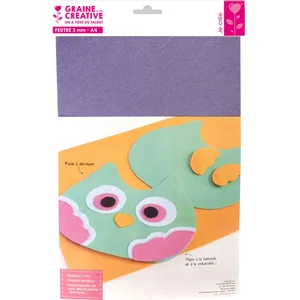 Graine Creative Feuille de feutrine A4 MauveVendu parscrapmalin