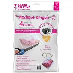 Comparateur de prix : Graine Créative Plastique Dingue Imprimable A4 21 x 29.7 cm 4 pcs Transparent