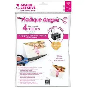 Comparateur de prix : Graine Créative Plastique Dingue Imprimable A4 21 x 29.7 cm 4 pcs Blanc