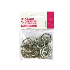 Pw international PWI 24750 Porte-clés Mousqueton Sachet 10 Unités Couleurs Assorties