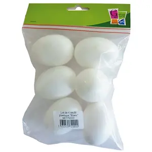 Graine Creative  ufs en plastique - blanc - 6 cm - 6 pcsVendu parscrapmalin