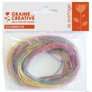 Comparateur de prix : GRAINE CREATIVE Sachet 12 fils scoubidous effet perle sans phtalat