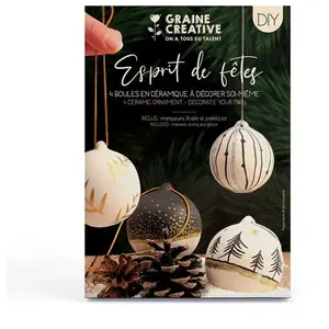 Comparateur de prix : GRAINECREA KIT DECO BOULES DE NOEL CERAMIQUE