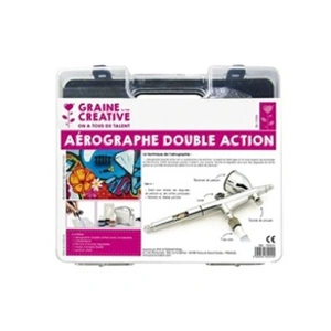 Comparateur de prix : GRAINE CREATIVE ON A TOUS DU TALENT Kit Aérographe - Non spécifié - Niveau 2 - Electrique - Filaire - Inclus pochoir et accessoires