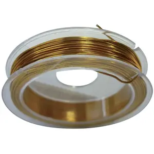 Graines créatives Fil aluminium ultra fin Ø 0,6 mm - 10 mètres - Or