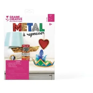 Métal à repousser 5 couleurs 5 feuilles 18,5x29 cm - Graine créative pas cher
