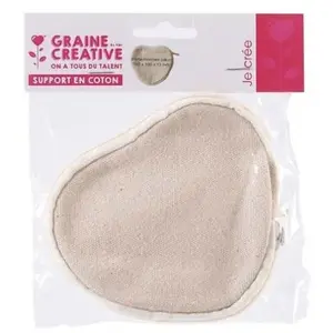 Comparateur de prix : Porte-monnaie coeur en coton 'Graine Créative' 10.5x10x1.3 cm