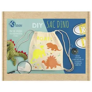 Graines Creatives Kit Custo mon petit sac dinosaure pas cher