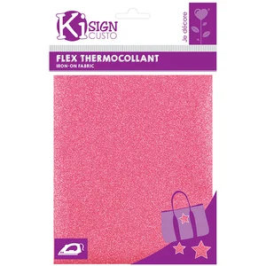 Ki Sign Flex thermocollant pailleté 15 x 20 cm Rose indienVendu parscrapmalin