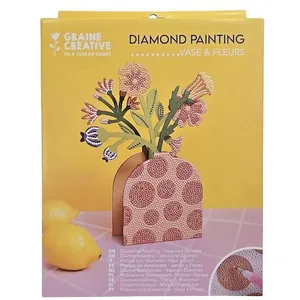 Comparateur de prix : Graine Créative - Kit Diamond painting - vase rose et fleurs