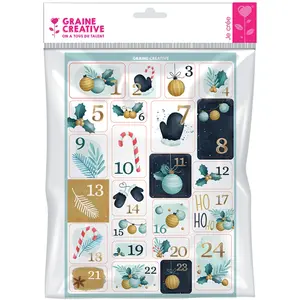 24 stickers Calendrier de l' Avent - Chic pas cher