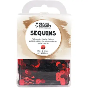 Comparateur de prix : Graine Creative Sequin plat Ø 6 mm 4000 pcs Rouge